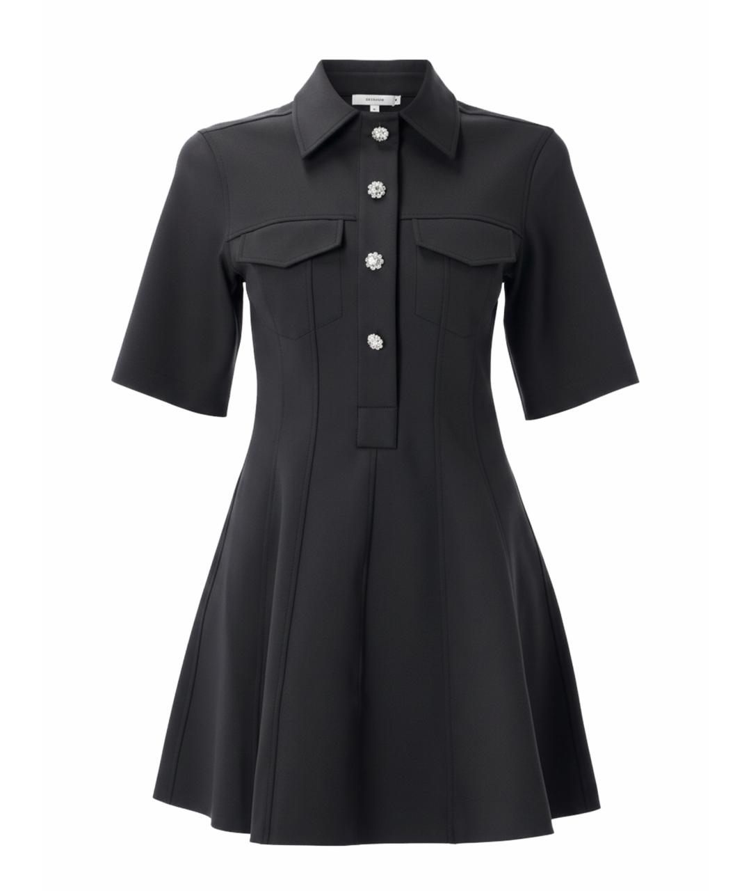 GANNI Черное полиамидовое платье, фото 1