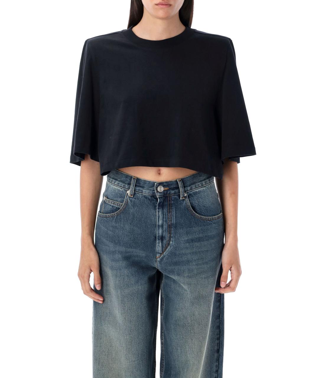 ISABEL MARANT Черная хлопковая футболка, фото 4