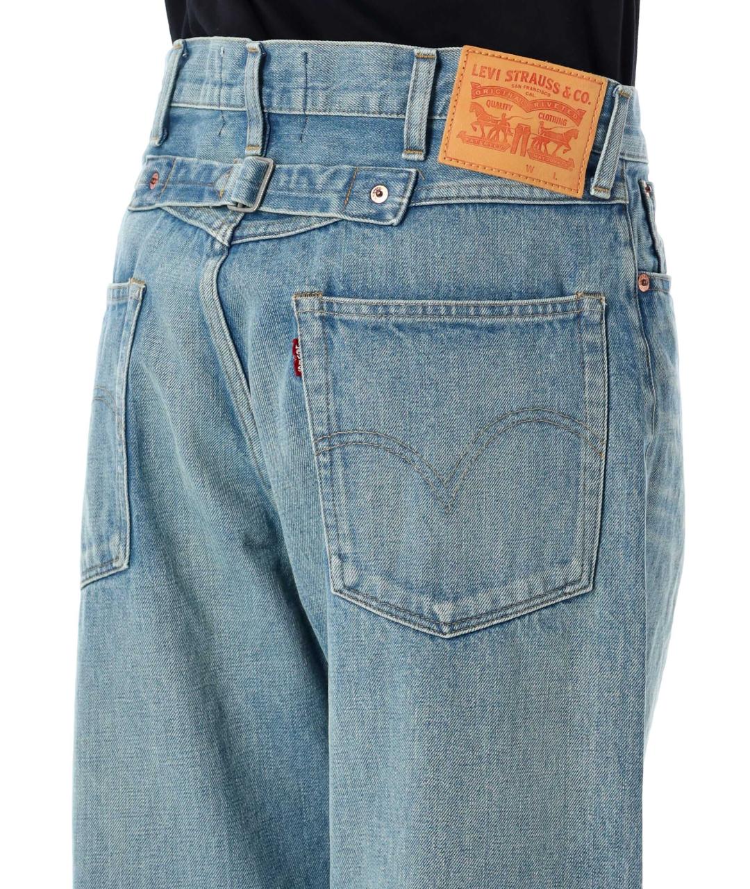 JUNYA WATANABE Голубые хлопковые прямые джинсы, фото 3