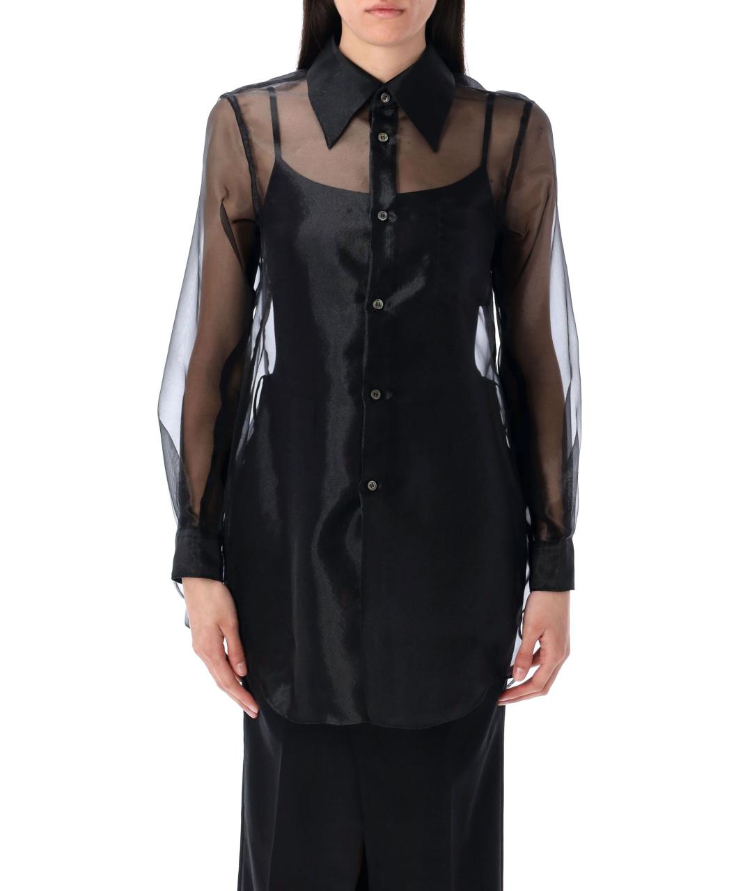 COMME DES GARÇONS Черная полиэстеровая рубашка, фото 2