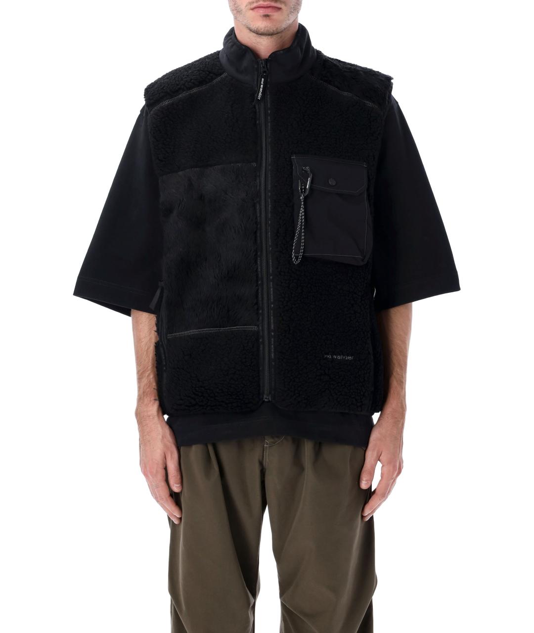 AND WANDER Черный полиэстеровый жилет, фото 2