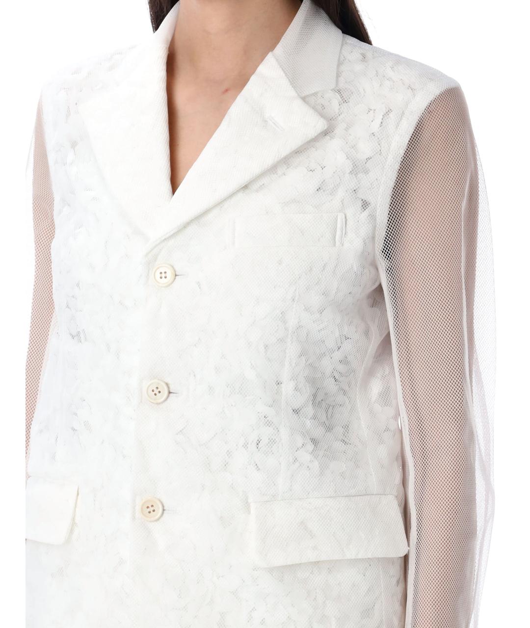 COMME DES GARÇONS Белый полиамидовый жакет/пиджак, фото 4