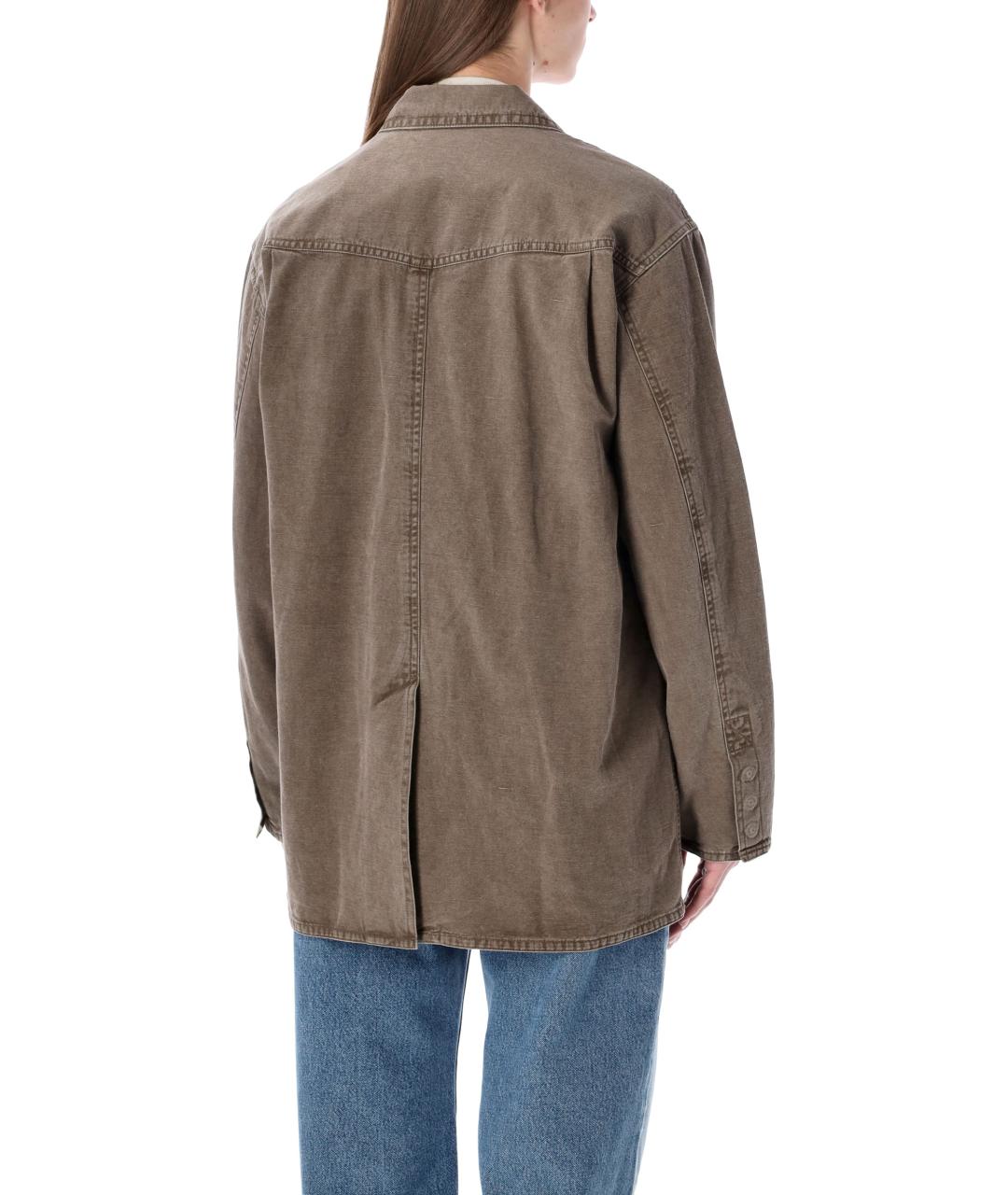 ISABEL MARANT ETOILE Коричневая хлопковая куртка, фото 3