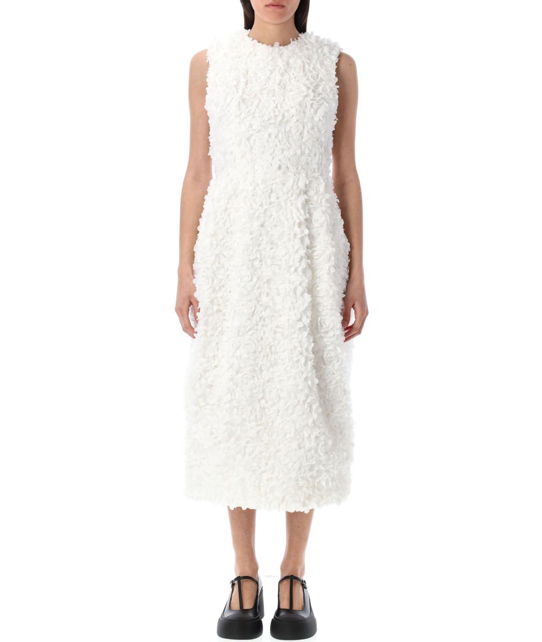 COMME DES GARÇONS Белое полиэстеровое платье, фото 4