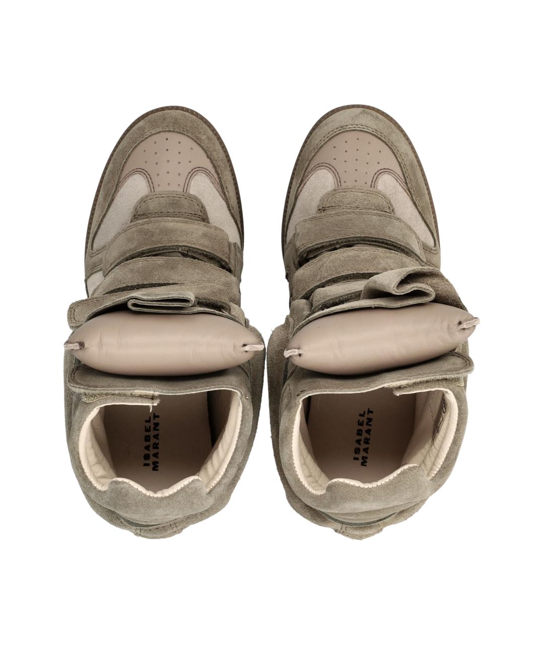 ISABEL MARANT Бежевые замшевые кроссовки, фото 6