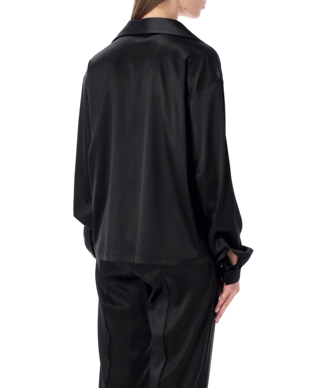 TOM FORD Черная шелковая блузы, фото 3