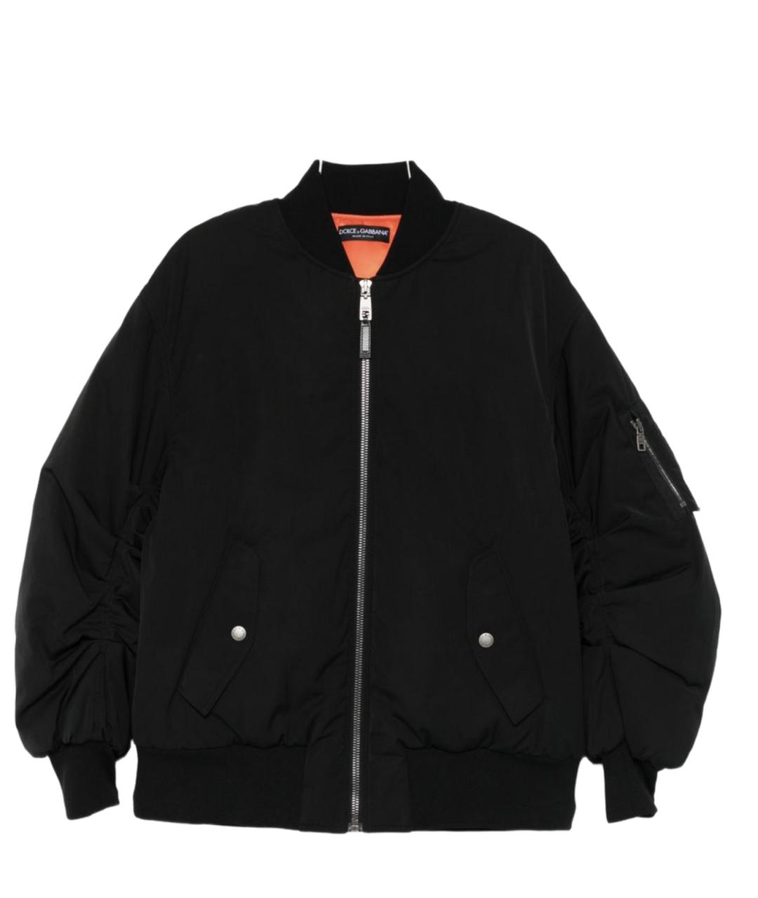 DOLCE&GABBANA Черное полиэстеровое пальто, фото 1