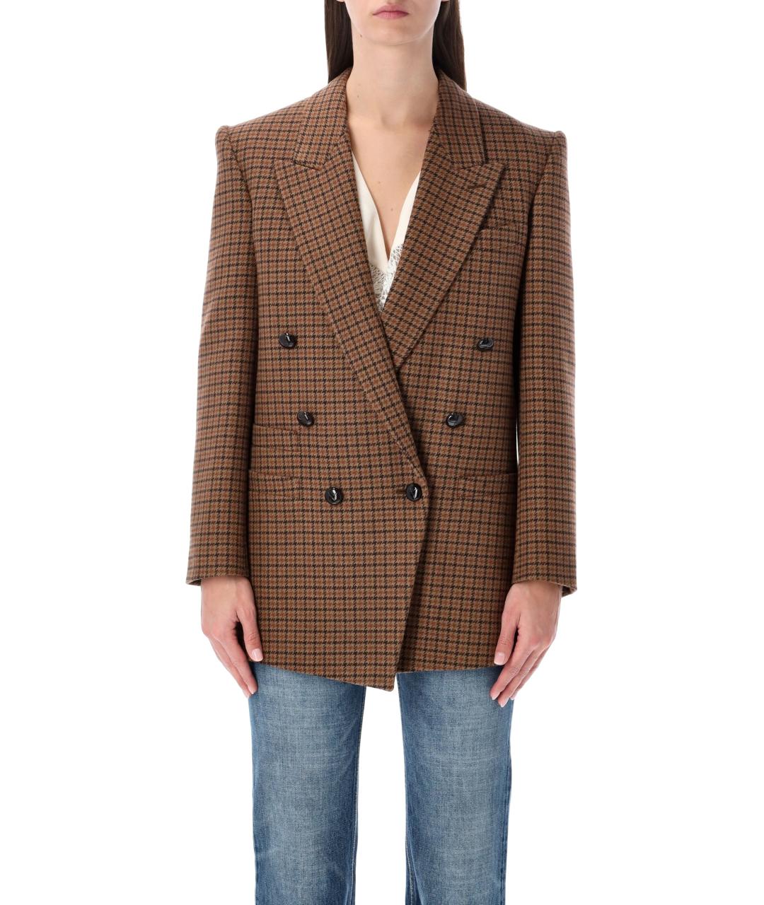 CHLOE Коричневый шерстяной жакет/пиджак, фото 2