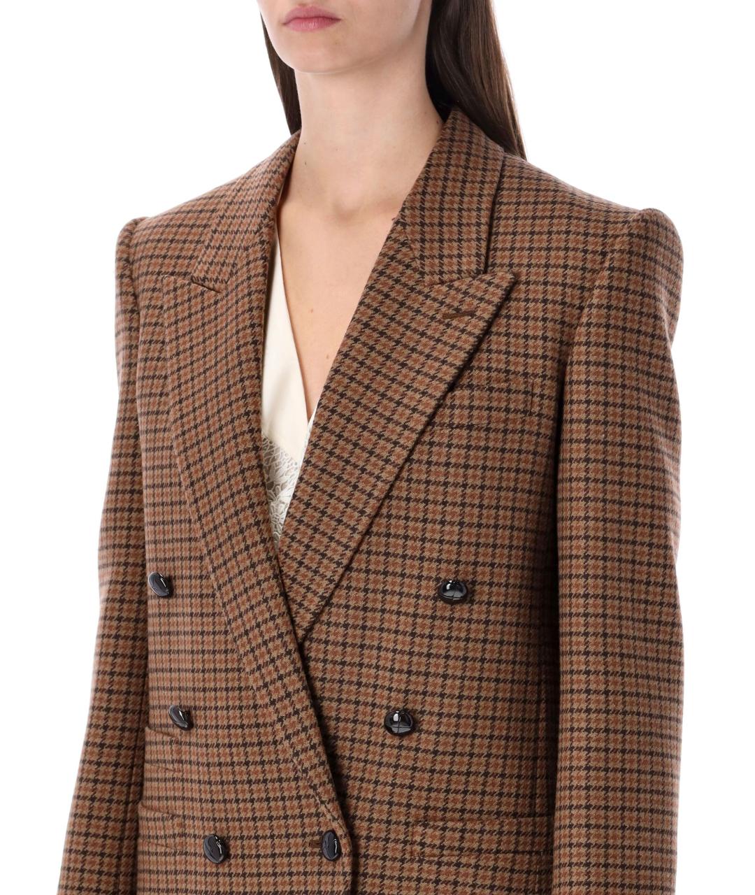 CHLOE Коричневый шерстяной жакет/пиджак, фото 4