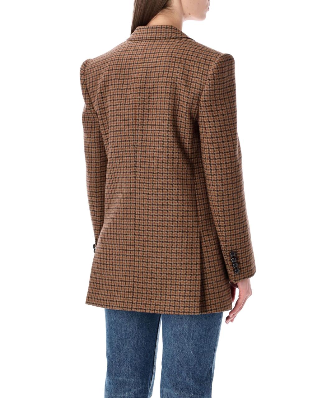 CHLOE Коричневый шерстяной жакет/пиджак, фото 3