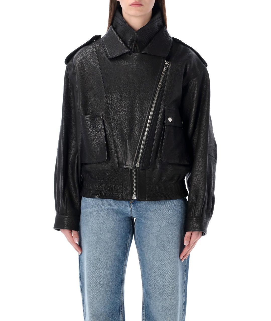 ISABEL MARANT Черная кожаная куртка, фото 2