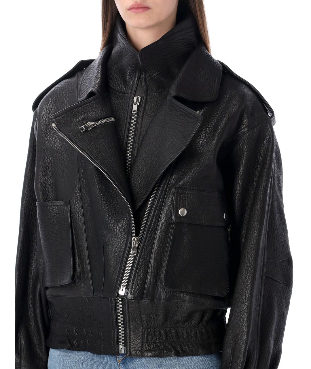 ISABEL MARANT Черная кожаная куртка, фото 4
