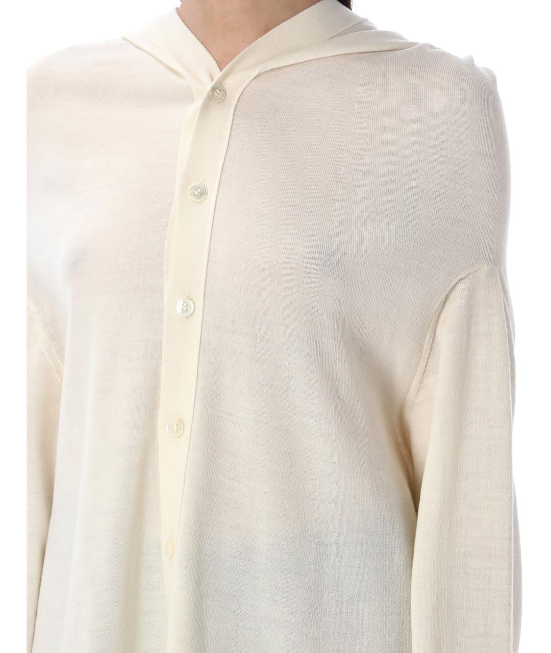 COMME DES GARÇONS Бежевый шерстяной кардиган, фото 3