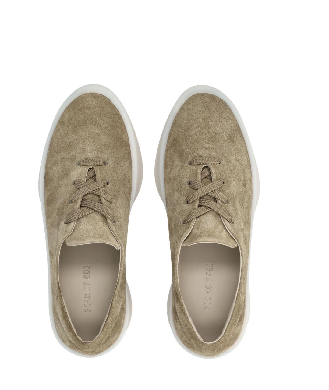 FEAR OF GOD Серые кожаные низкие кроссовки / кеды, фото 2