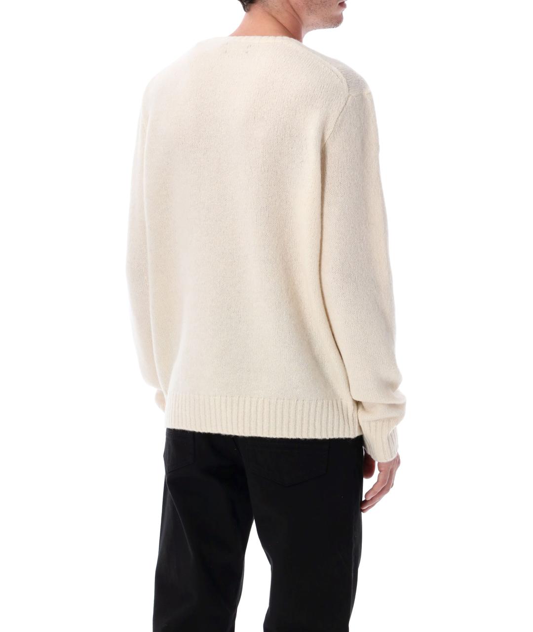 POLO RALPH LAUREN Бежевый шерстяной джемпер / свитер, фото 3