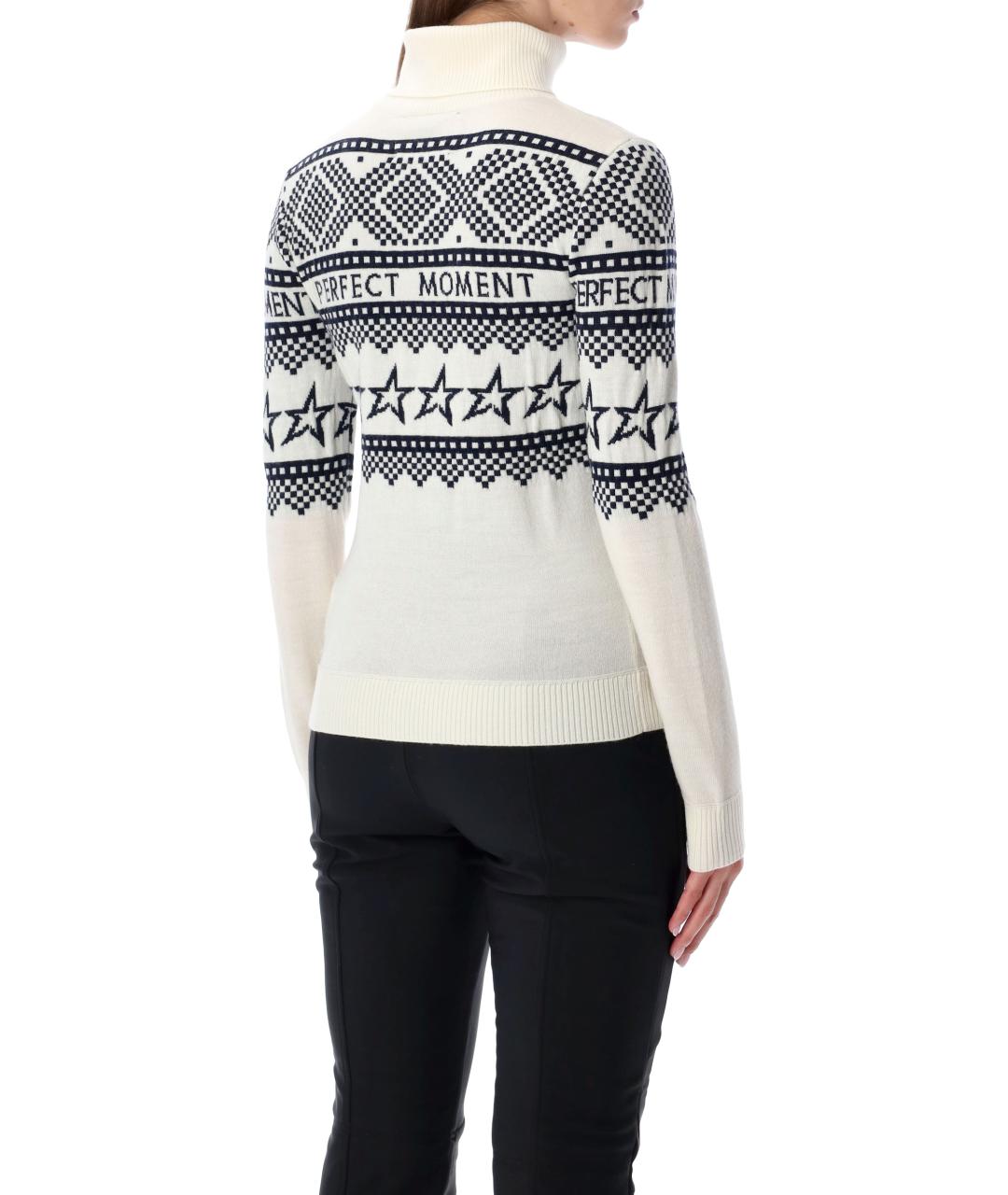PERFECT MOMENT Белый шерстяной джемпер / свитер, фото 3
