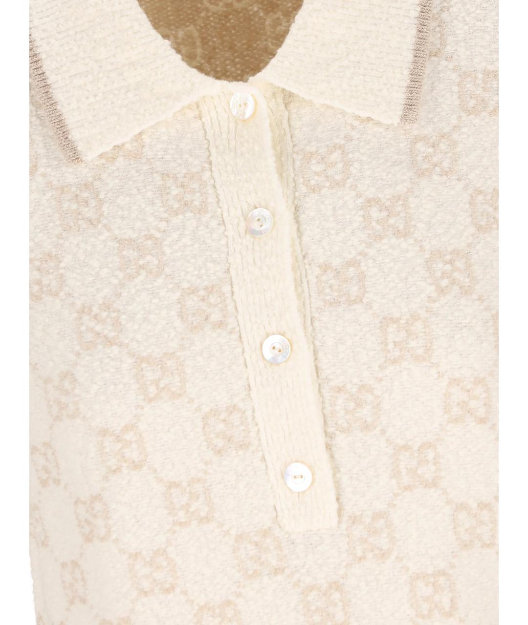 GUCCI Бежевое шерстяное повседневное платье, фото 5