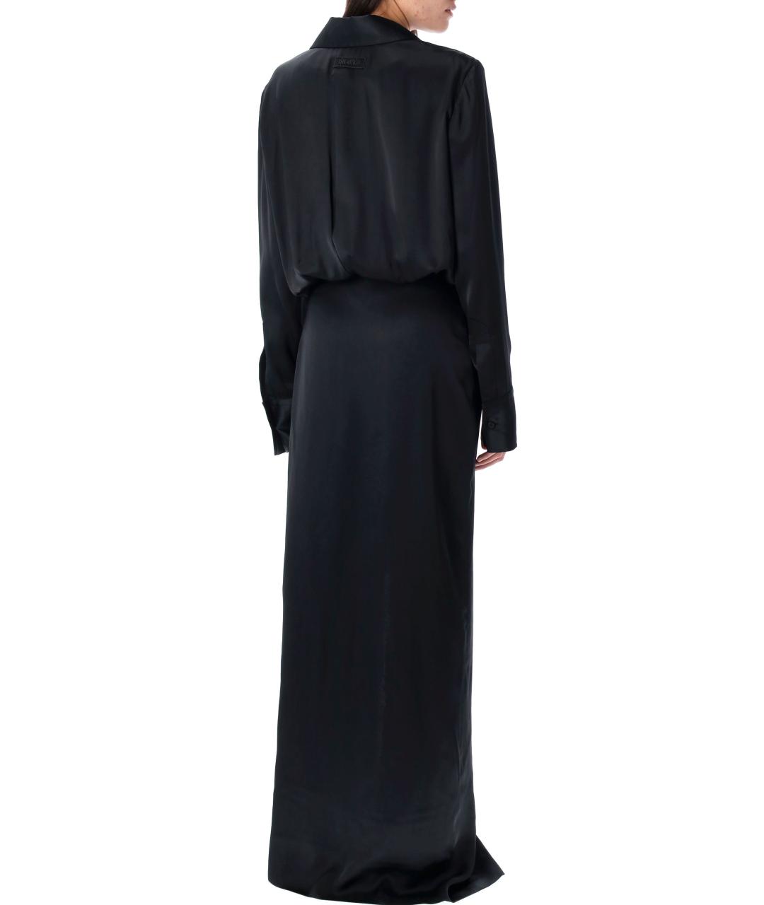 THE ATTICO Черное вискозное платье, фото 2