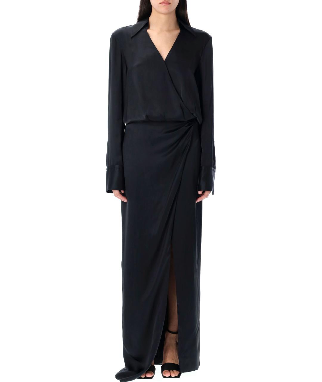 THE ATTICO Черное вискозное платье, фото 4