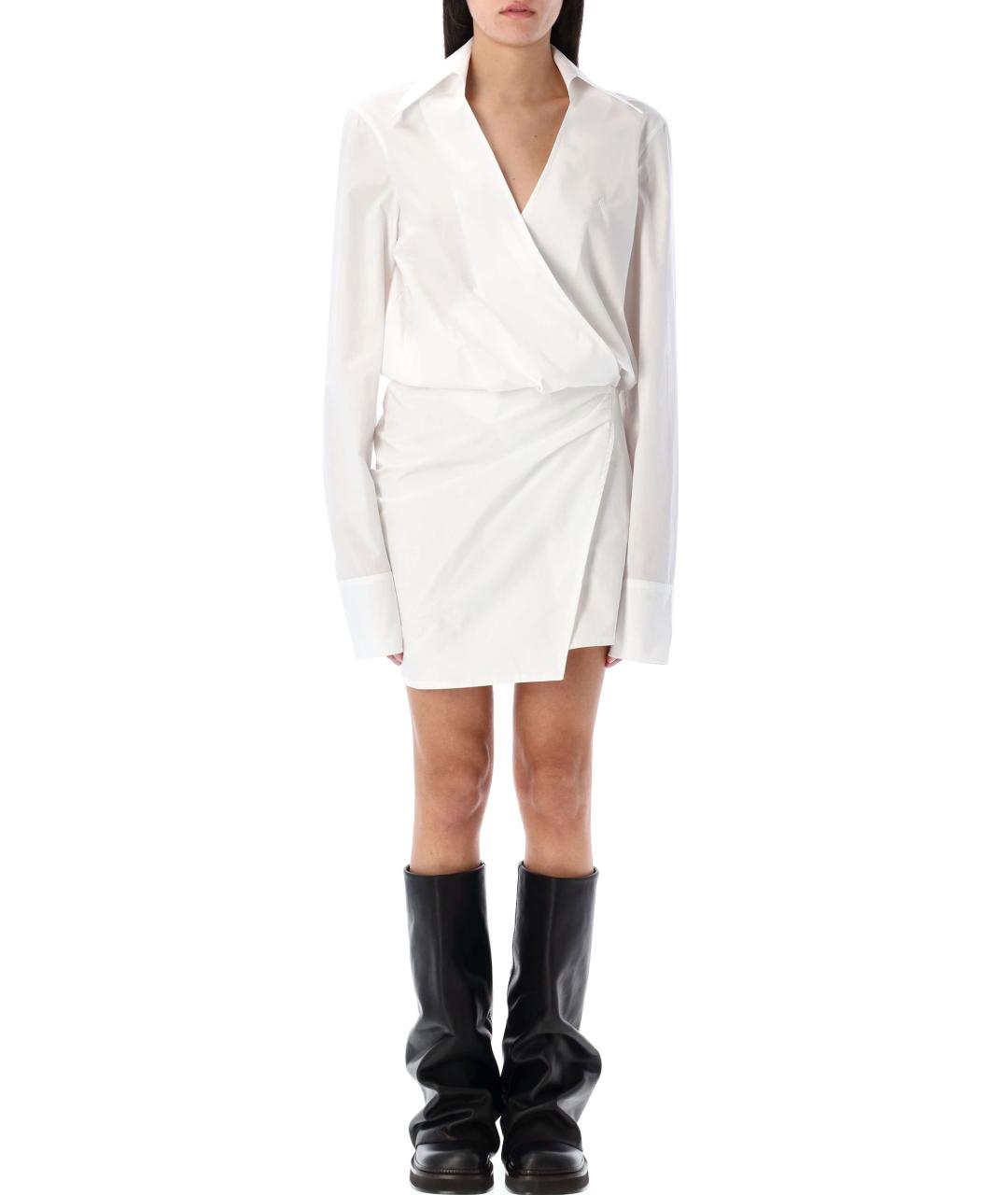 THE ATTICO Белое хлопковое платье, фото 2