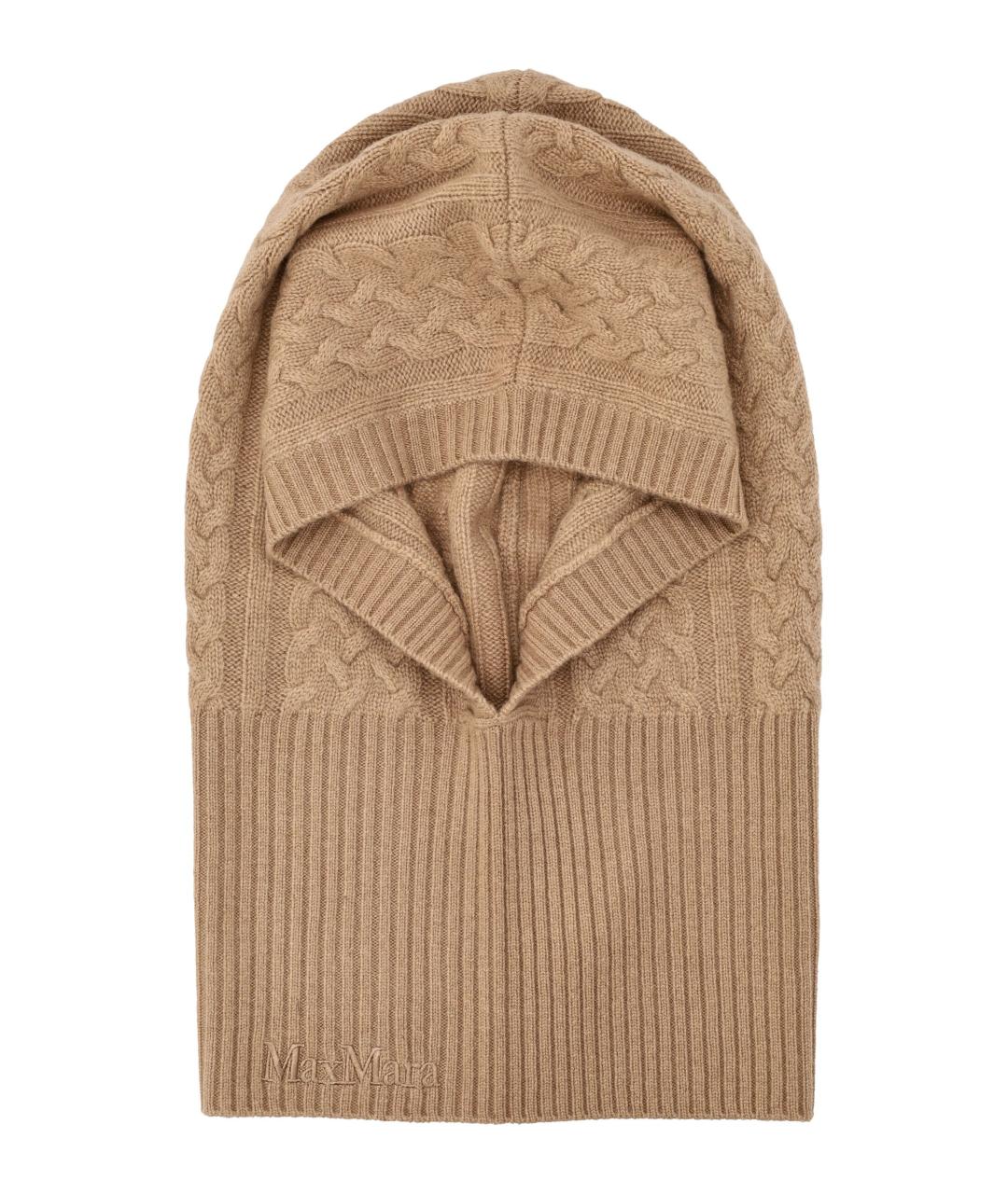 MAX MARA Коричневый кашемировый капюшон, фото 1