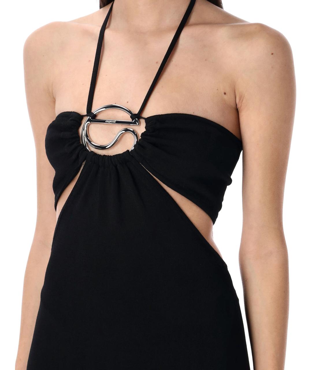 COPERNI Черное вискозное вечернее платье, фото 4