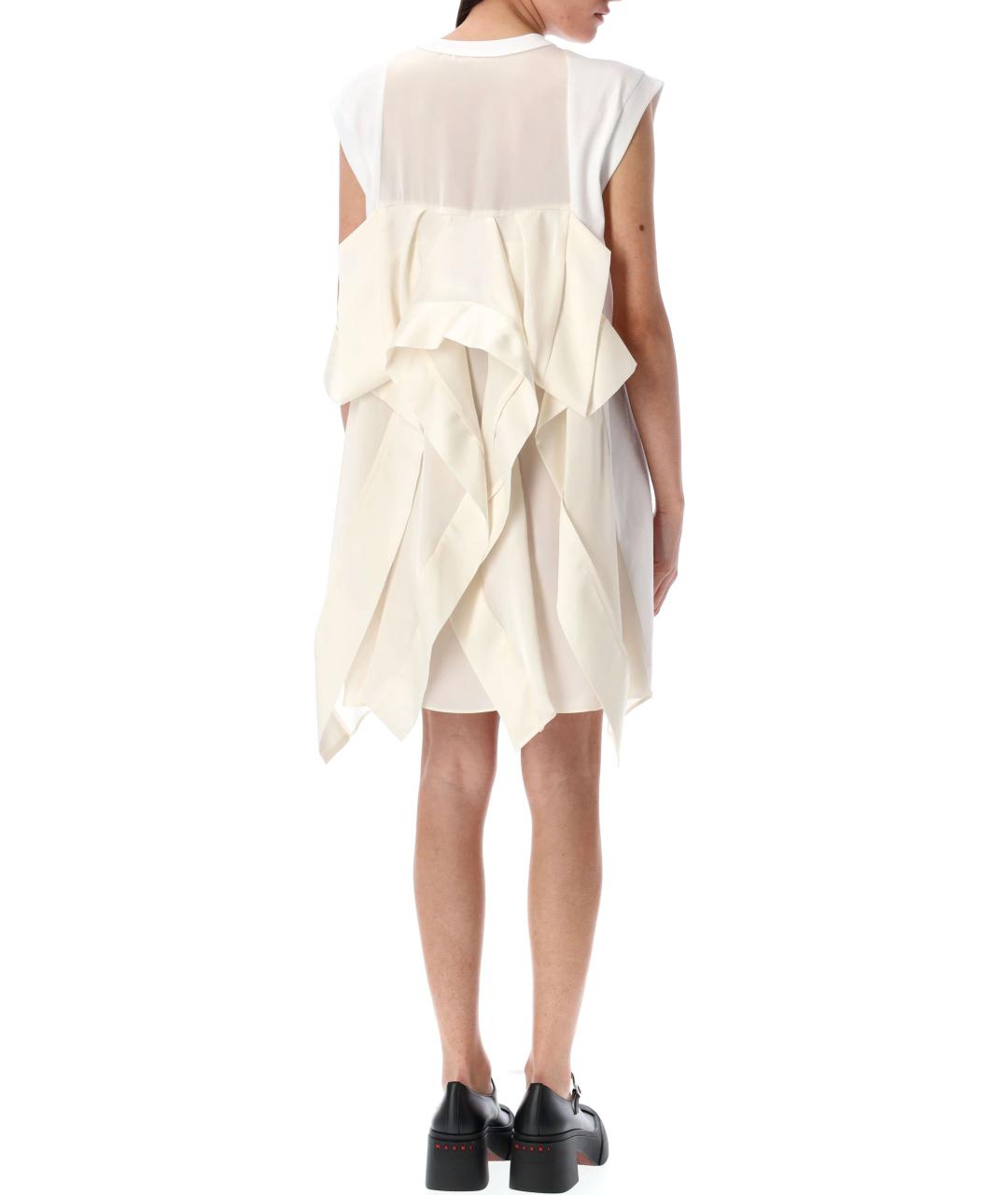 SACAI Белое хлопковое платье, фото 3