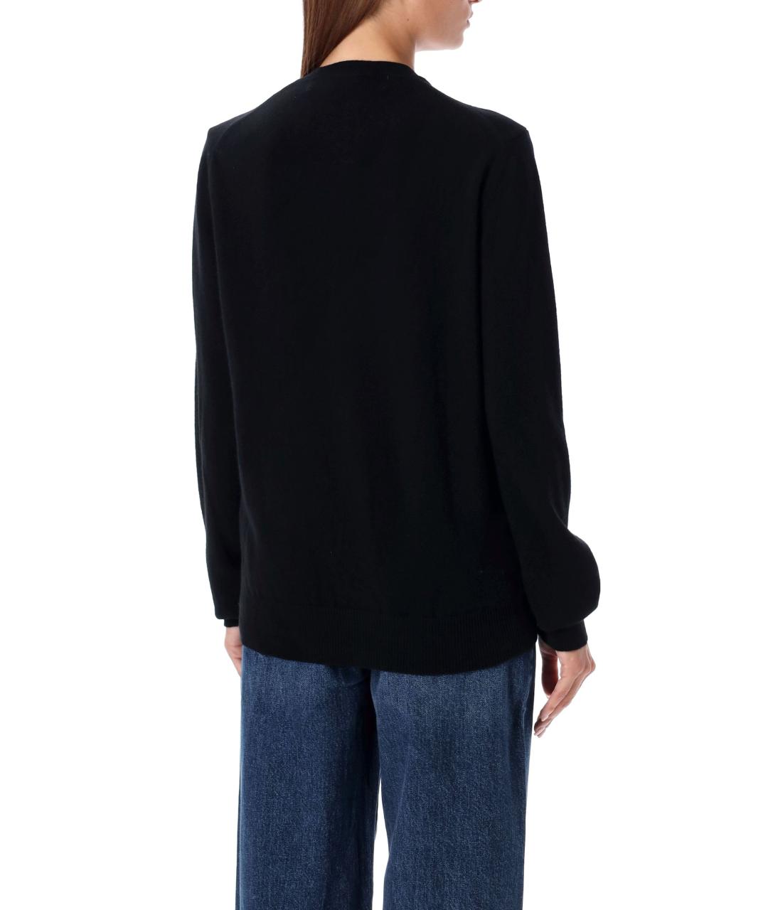 COMME DES GARÇONS PLAY Черный шерстяной кардиган, фото 2