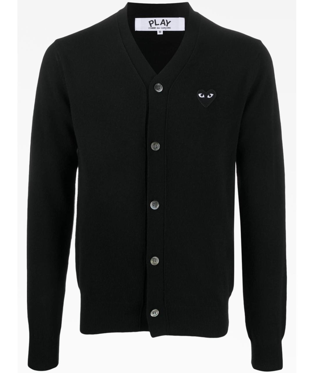 COMME DES GARÇONS PLAY Черный шерстяной кардиган, фото 1