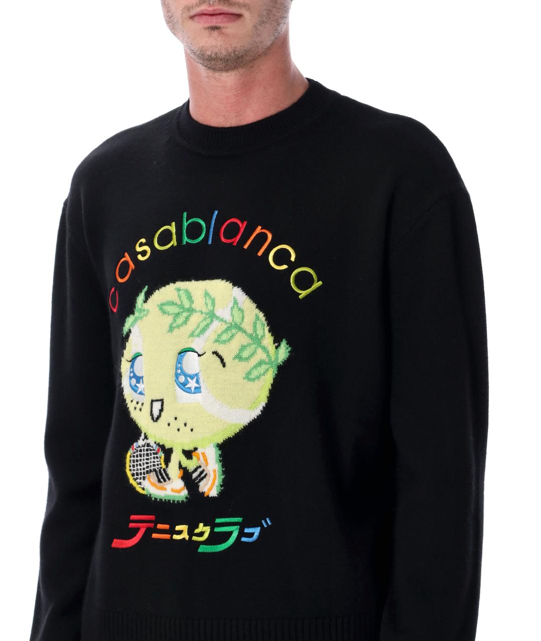 CASABLANCA Черный шерстяной джемпер / свитер, фото 4