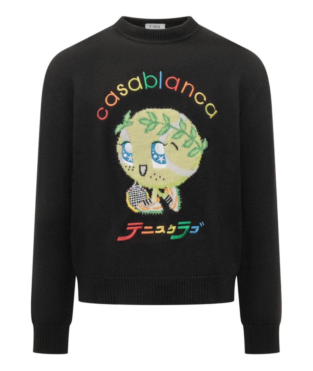 CASABLANCA Черный шерстяной джемпер / свитер, фото 1
