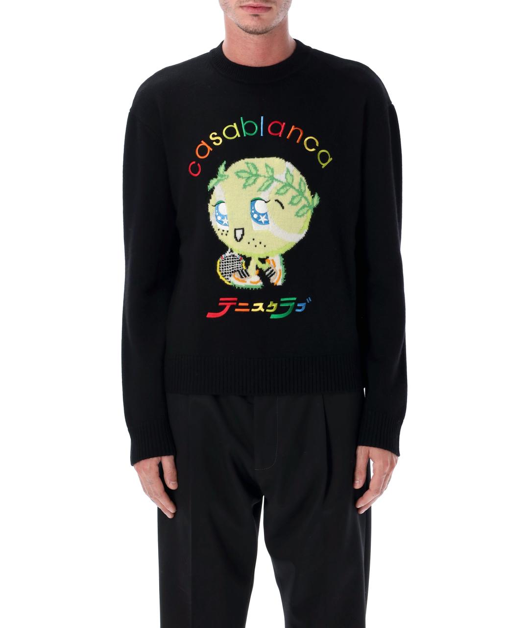 CASABLANCA Черный шерстяной джемпер / свитер, фото 2