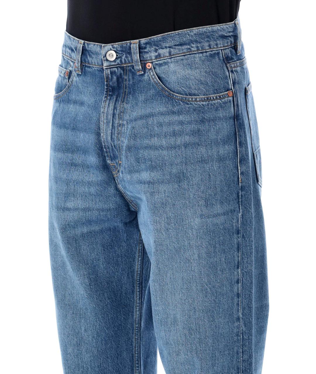 OUR LEGACY Синие хлопковые прямые джинсы, фото 3