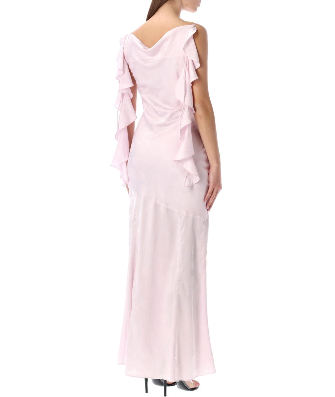 ROTATE Розовое полиэстеровое платье, фото 2