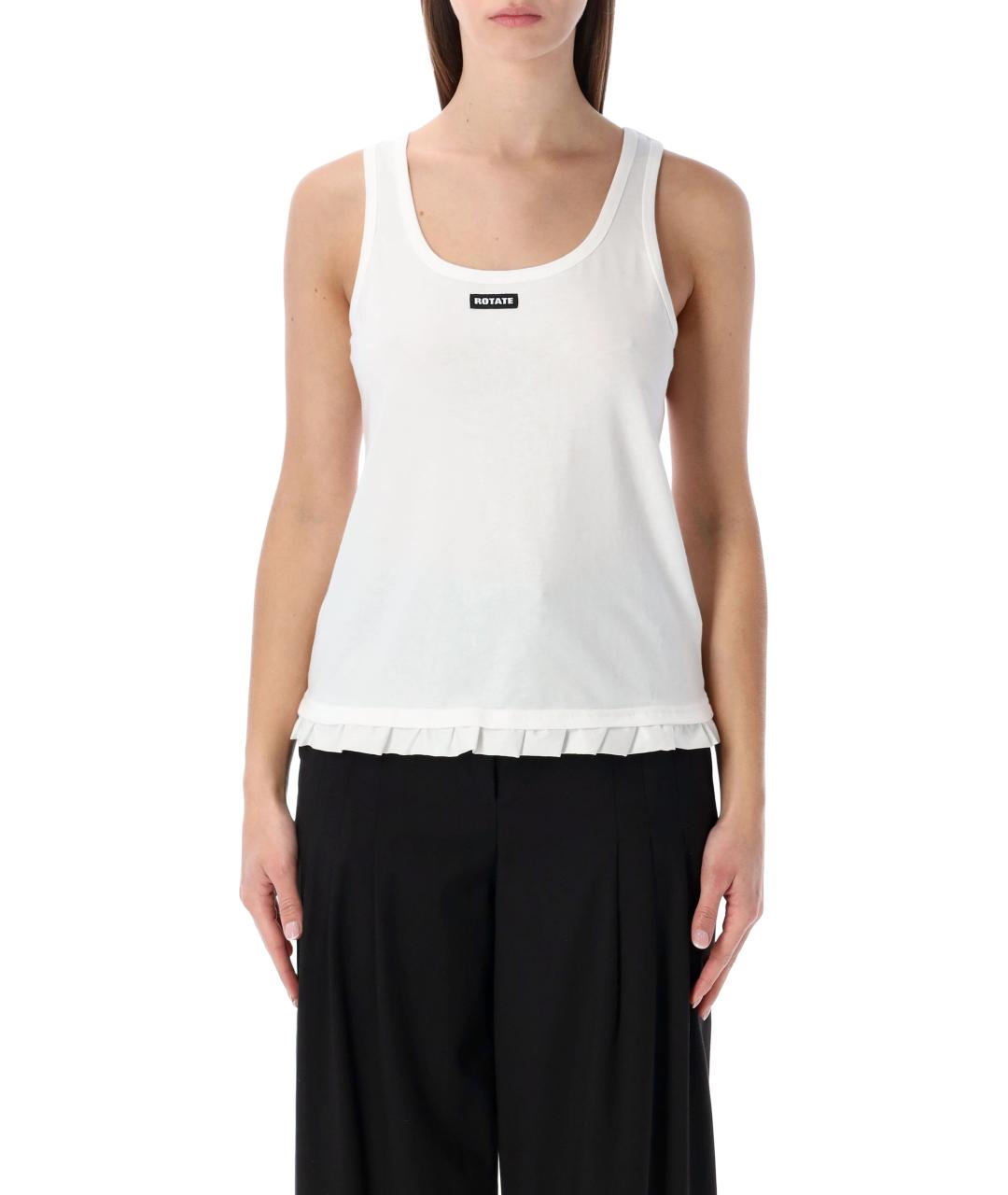 ROTATE Белая хлопковая майка, фото 2