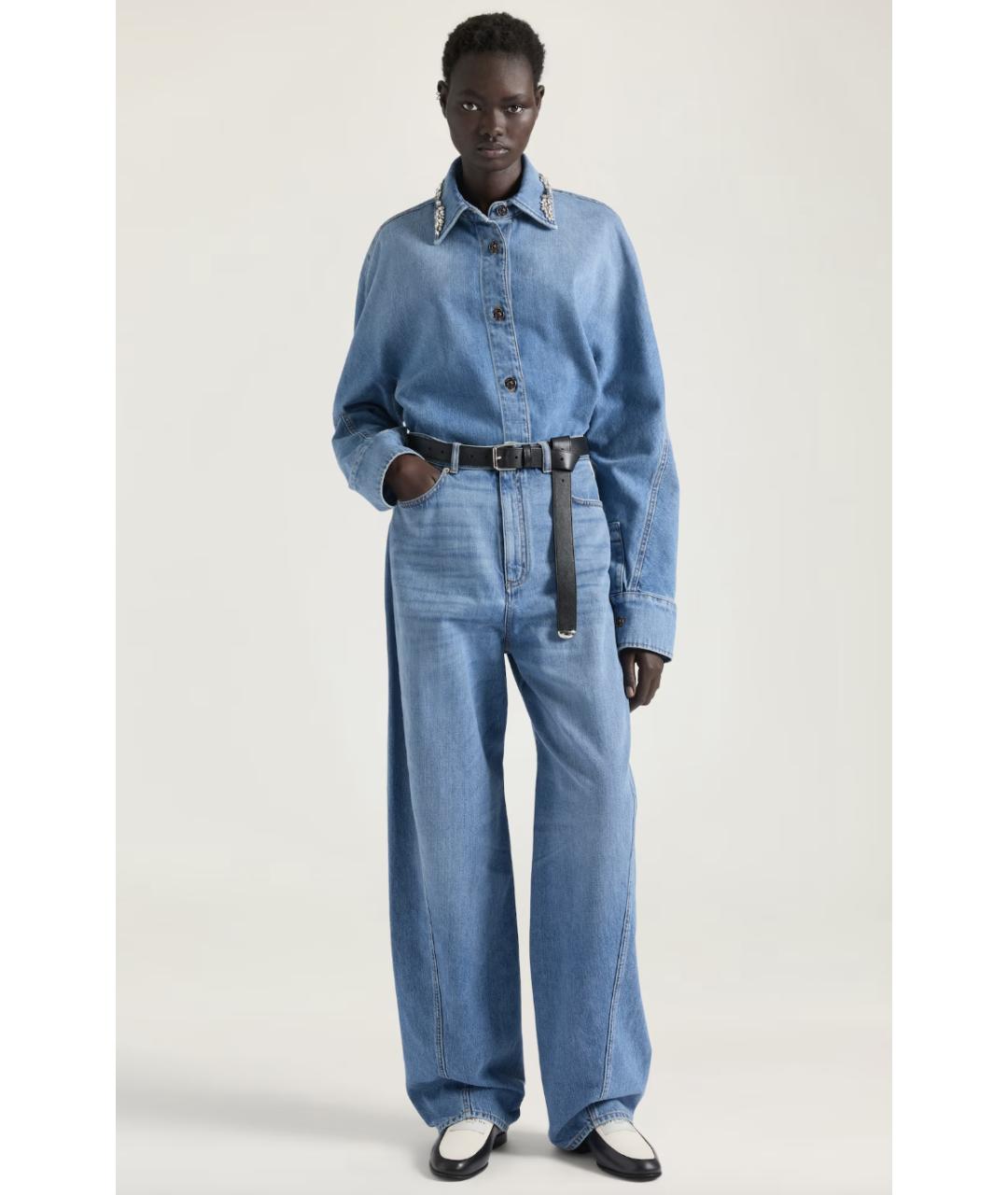 GIVENCHY Голубые хлопковые прямые джинсы, фото 2