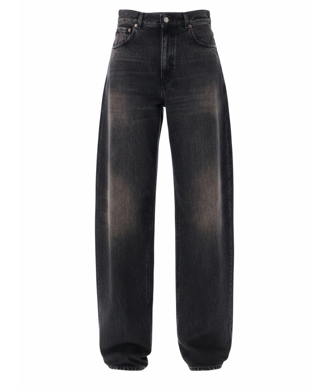 HAIKURE Черные хлопковые прямые джинсы, фото 1