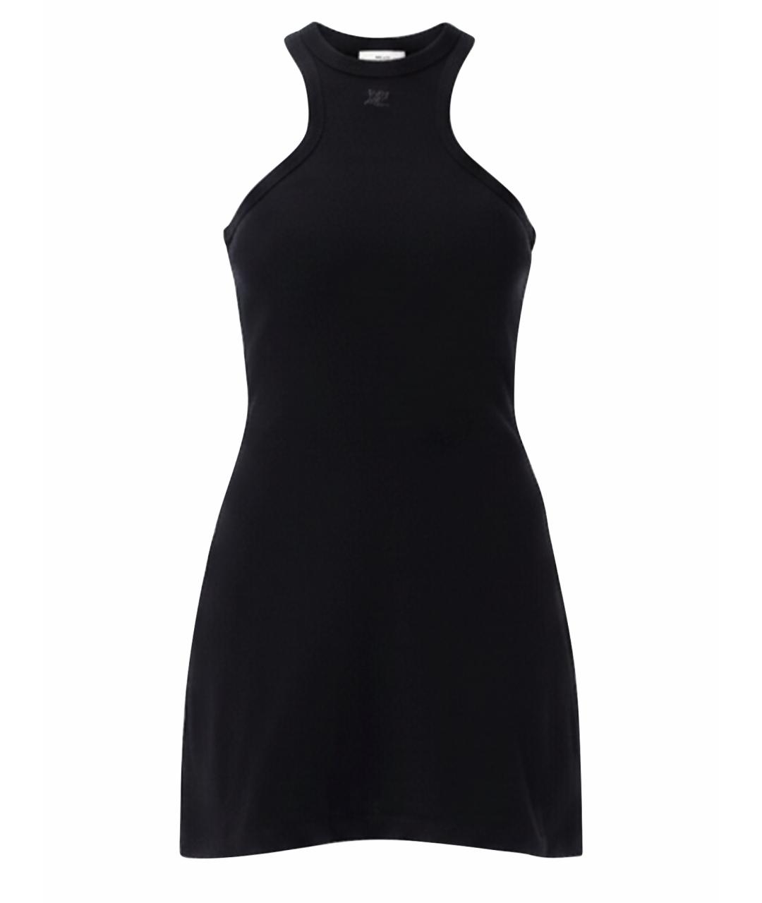 COURREGES Черное хлопковое повседневное платье, фото 1