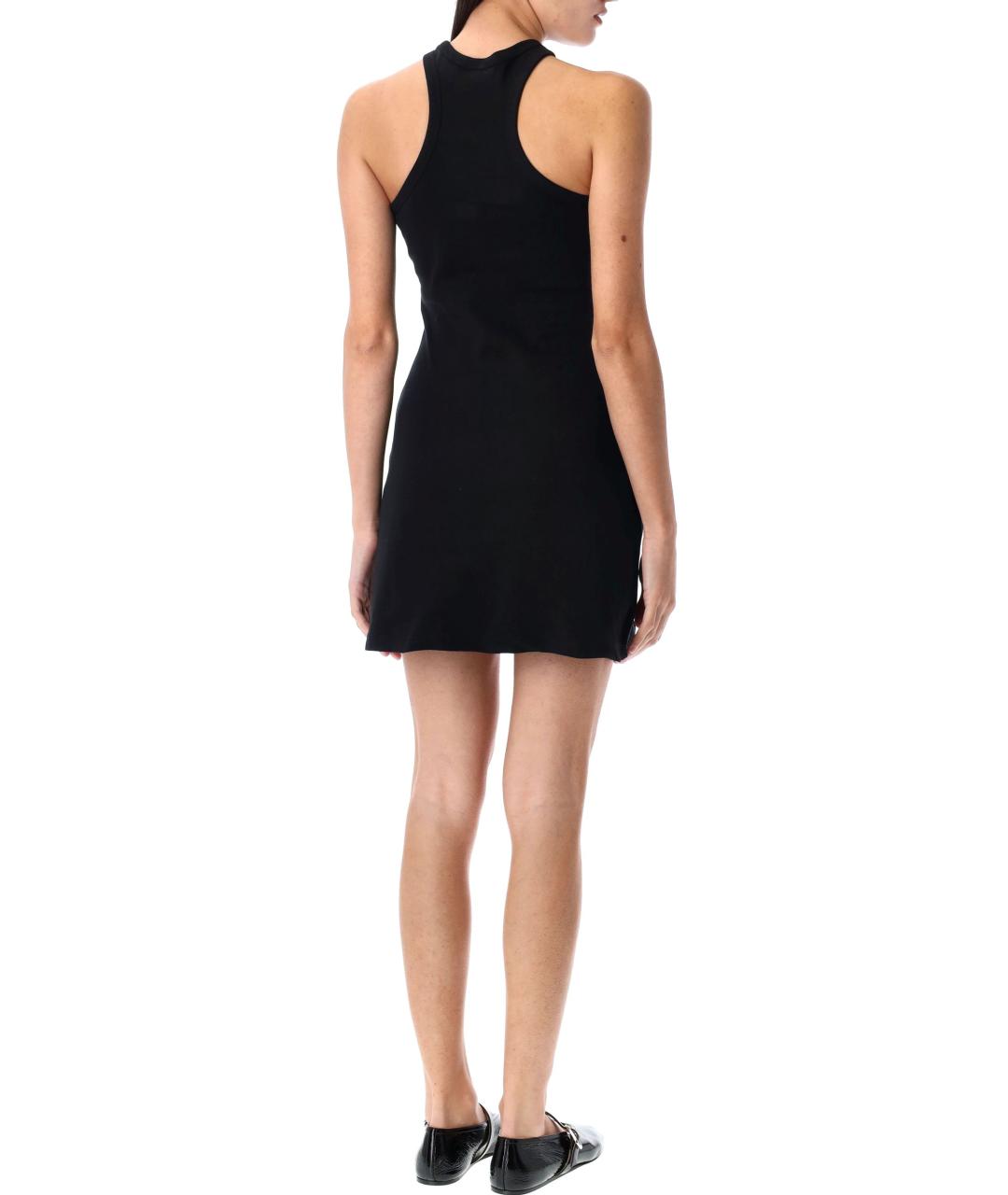 COURREGES Черное хлопковое повседневное платье, фото 2