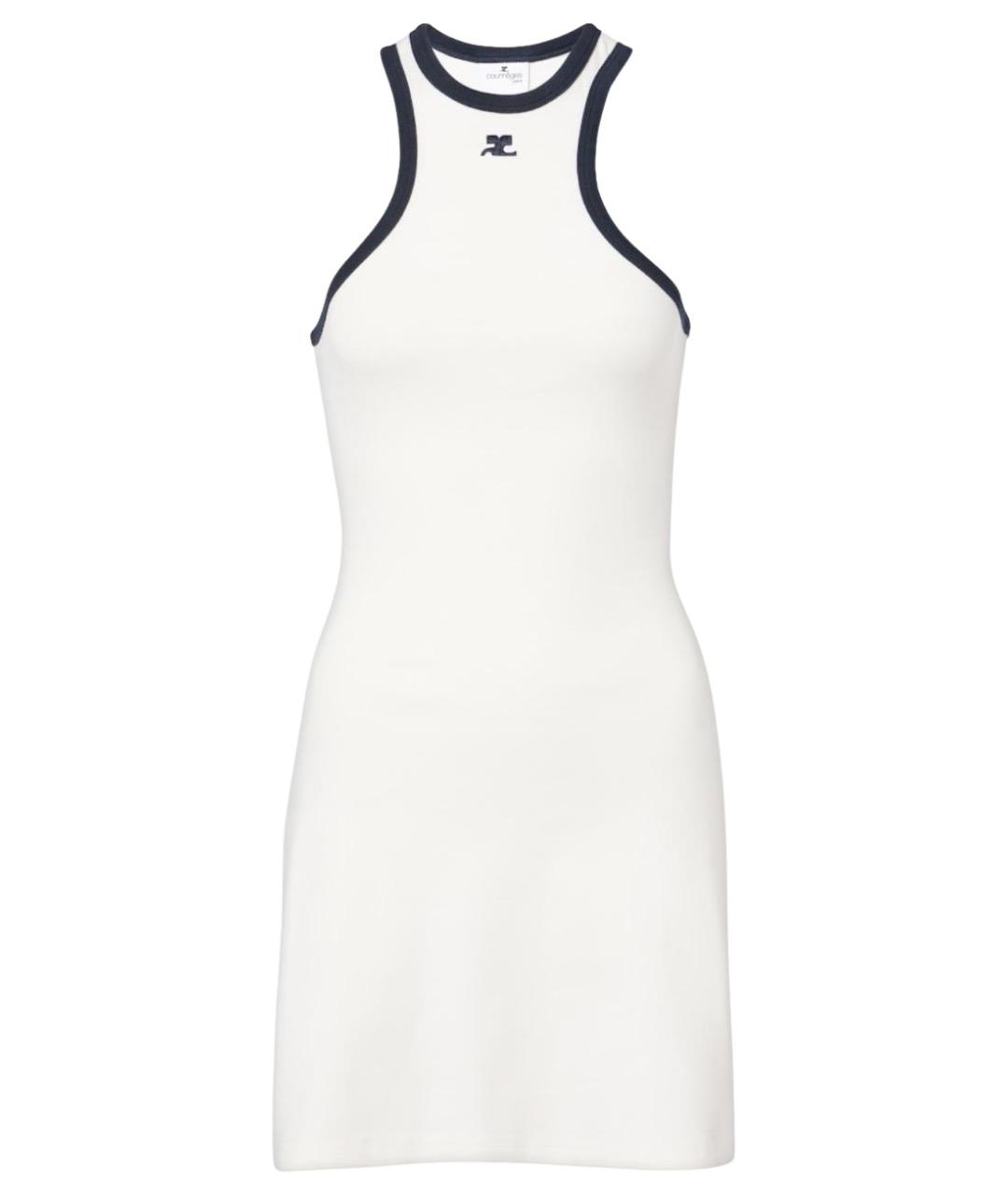 COURREGES Белое хлопковое платье, фото 1