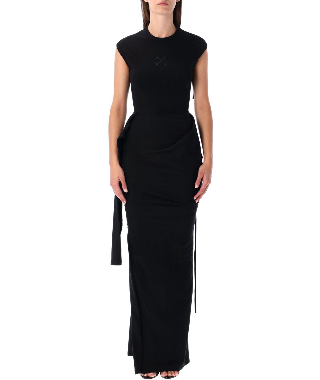 OTTOLINGER Черное хлопковое повседневное платье, фото 4