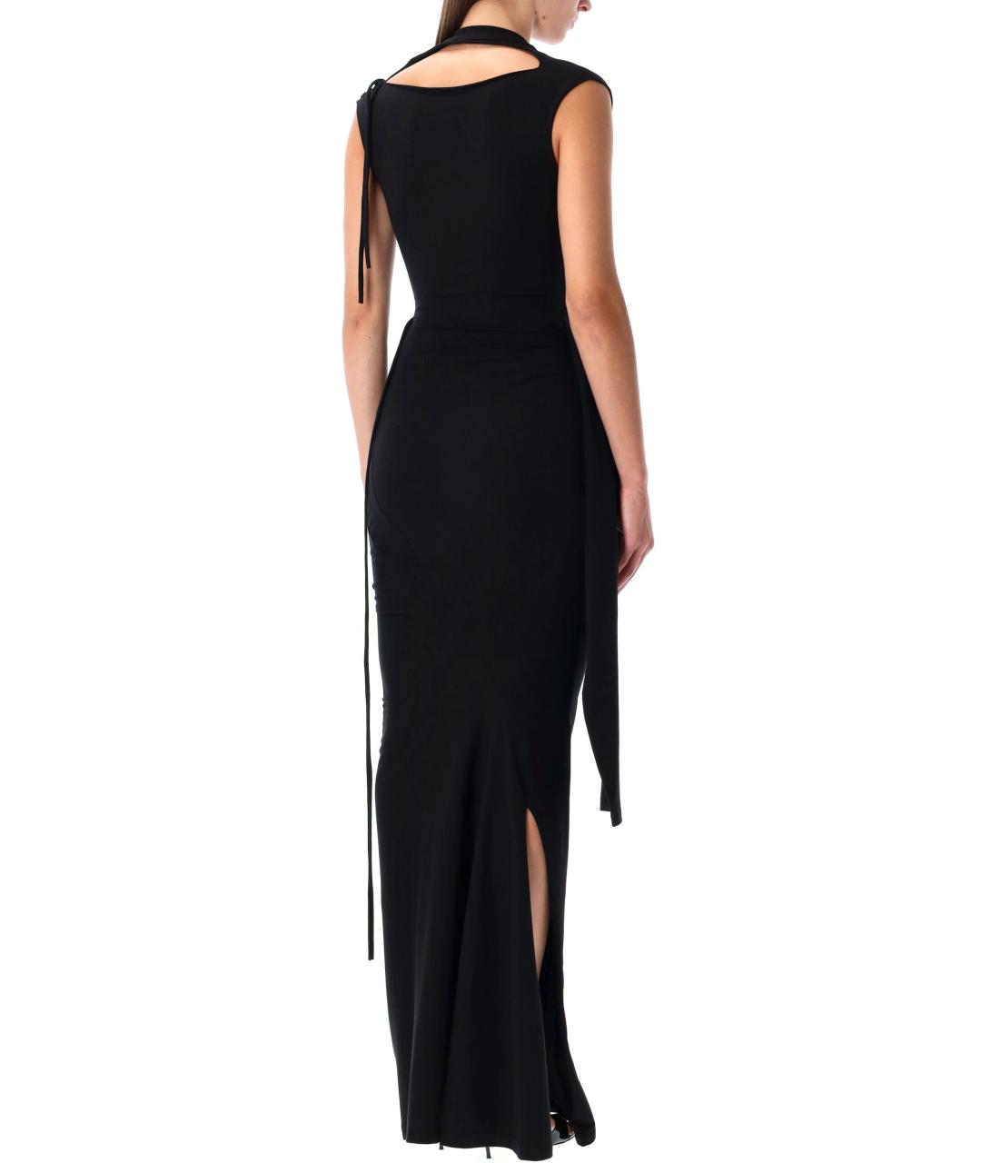 OTTOLINGER Черное хлопковое повседневное платье, фото 2