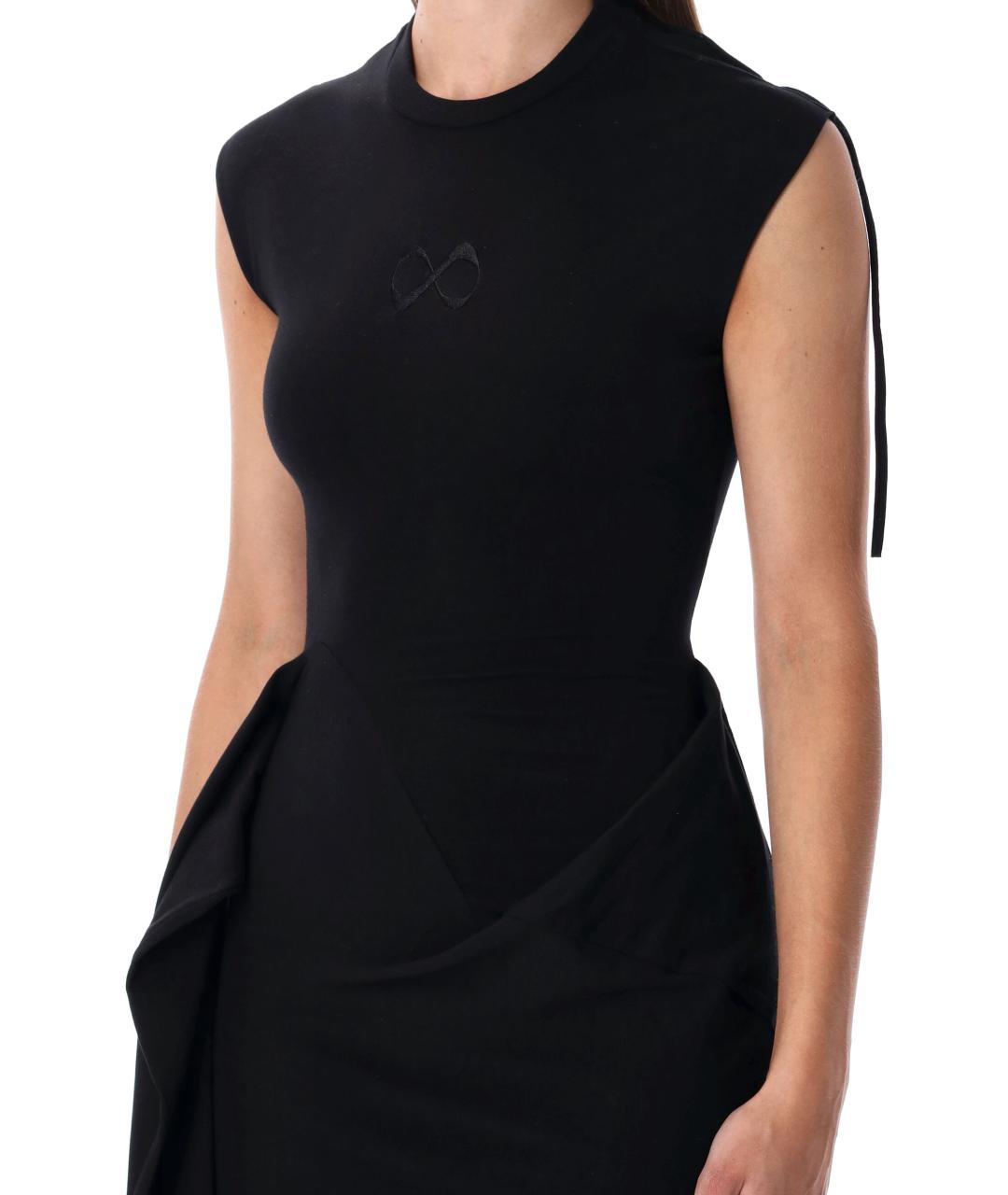 OTTOLINGER Черное хлопковое повседневное платье, фото 3