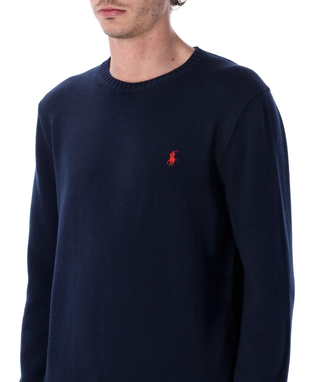 POLO RALPH LAUREN Синий хлопковый джемпер / свитер, фото 3