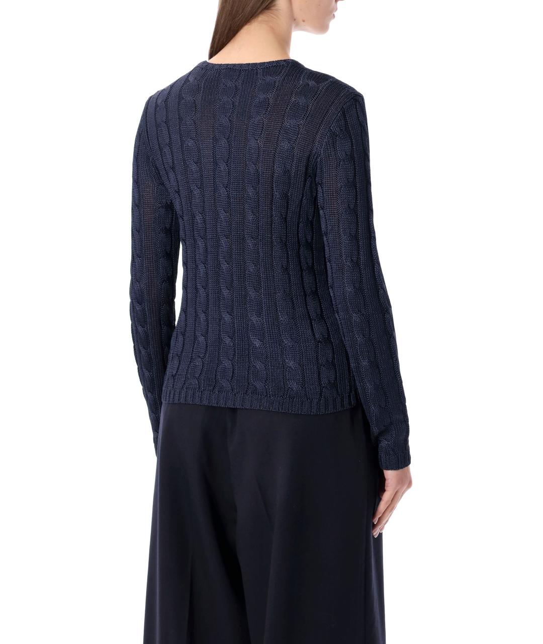 RALPH LAUREN Синий шелковый джемпер / свитер, фото 3