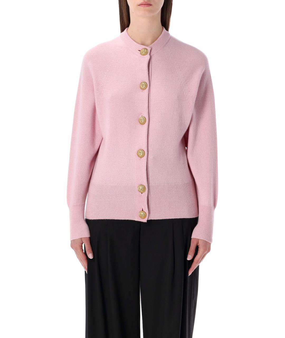 BALMAIN Розовый кашемировый кардиган, фото 4