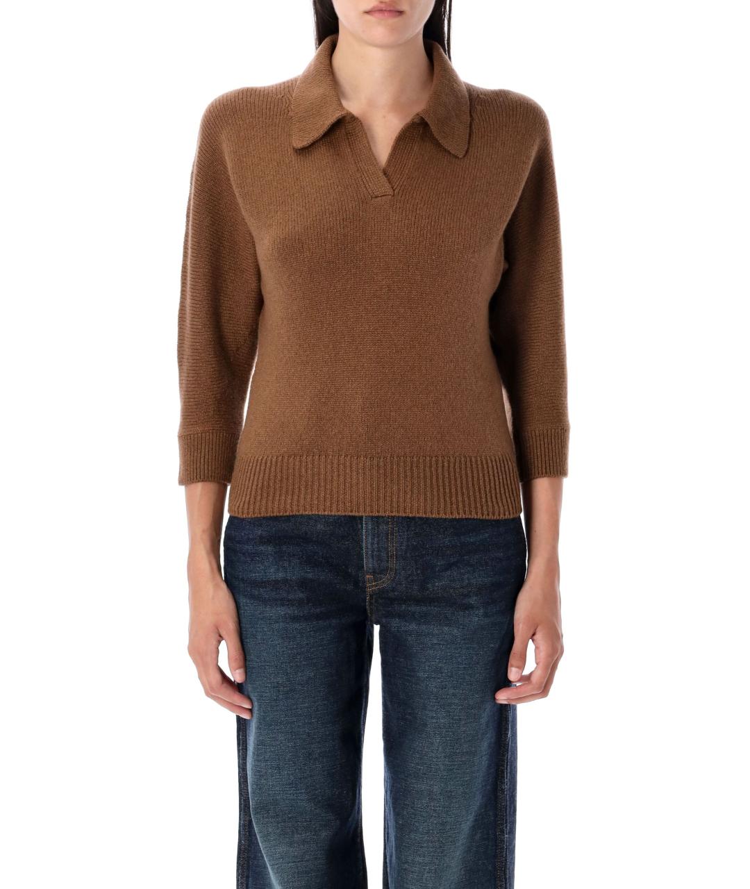 KHAITE Коричневый кашемировый джемпер / свитер, фото 2