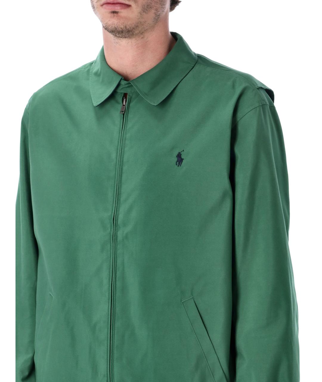 POLO RALPH LAUREN Зеленая хлопковая куртка, фото 4