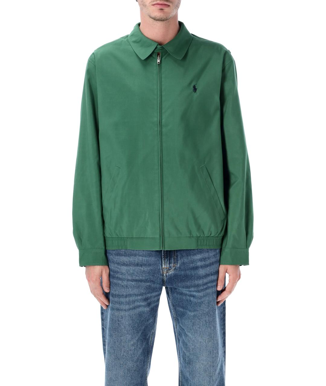 POLO RALPH LAUREN Зеленая хлопковая куртка, фото 2