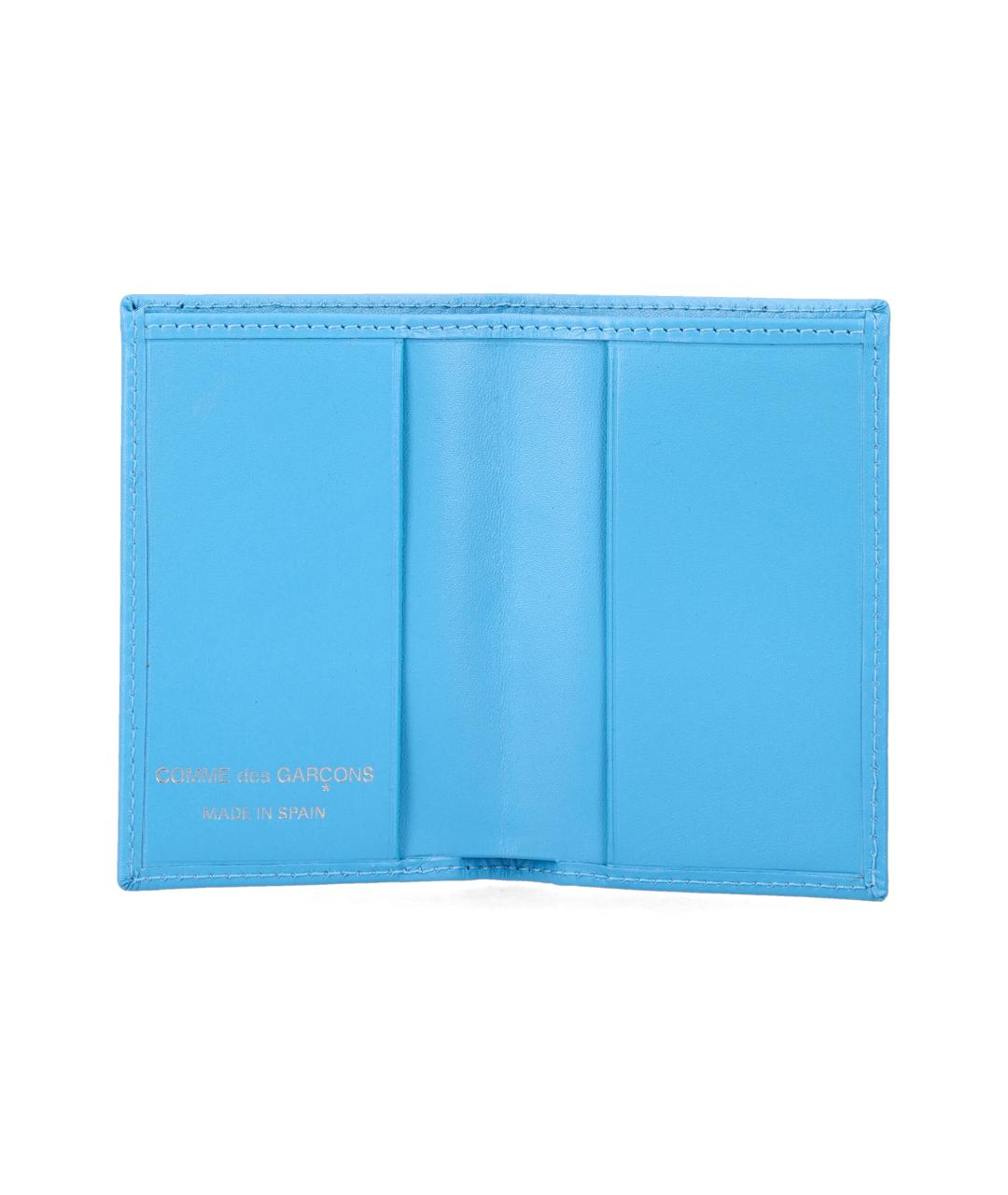 COMME DES GARÇONS WALLET Синий кожаный кардхолдер, фото 3